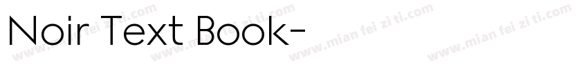 Noir Text Book字体转换